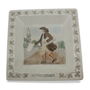 INNISFREE POTTERIES News Vender Square Ceramic Dish Ireland Vintage